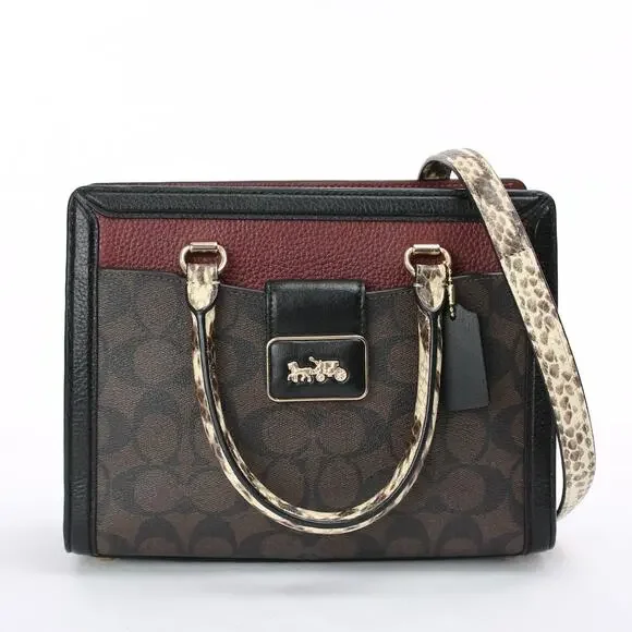Coach Grace Carryall Signature Canvas Bag - Picture 1 of 8